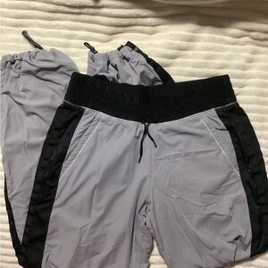 lululemon athletica Gray and Black Track Pants